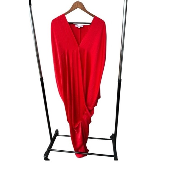 Andrea Iyamah Tibara Crafting Long Red Dress Size O/S  Lightweight Flowing Dress - Picture 10 of 12
